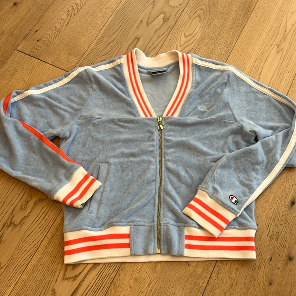 Champion zip-up bomber sweater